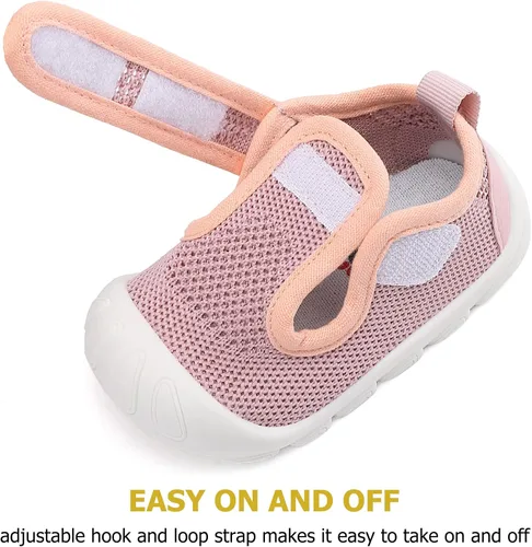 Vista 3 de Zapatos para bebés y niños pequeños, ligeros, transpirables, antideslizantes, para caminar al aire libre, 6, 9, 12, 18, 24 meses