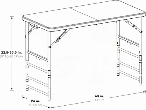 Vista 3 de Mesa cuadrada de resina multiuso Office Star Work Smart 36 x 36 x 29 pulgadas, MetalPlástico/Resina, Blanco