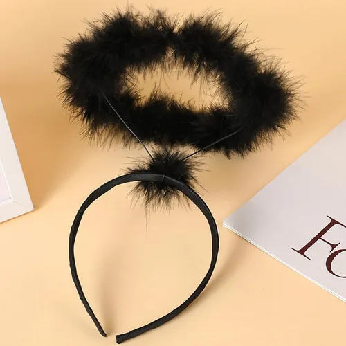 Vista 3 de Cartoon Animal Angel Headbands Soft Devil Hair Hoop Animal Cosplay Hairband for Kids Stage Hair Accessories