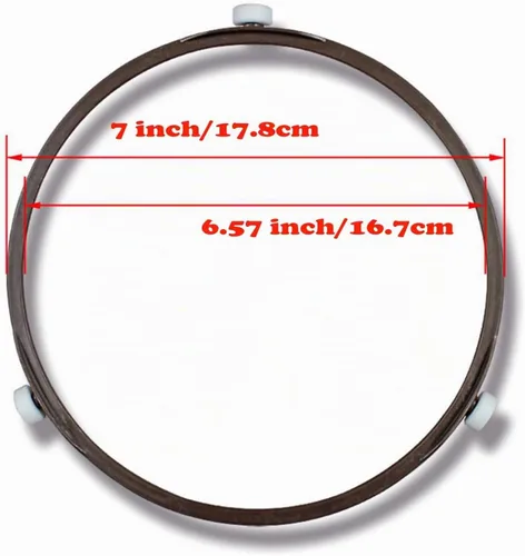 Vista 2 de Anillo giratorio de microondas de 7 pulgadas, anillo de rodillo de microondas, soporte para bandeja de placa de vidrio, anillo interior de repuesto