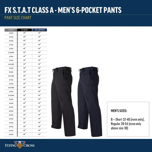 Vista 6 de FX STAT - Pantalón de policía para hombre, aplicación de la ley, EMS, clase A, 6 bolsillos, sin dobladillo