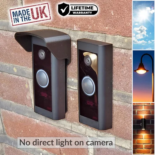 Vista 3 de RingWired - Cubierta protectora para protección contra la lluvia, plástico negro, montaje en pared