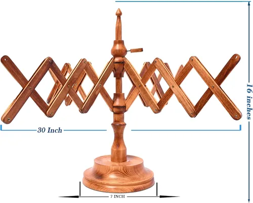 Vista 7 de Brainmart Winds - Bobinadora de bolas de hilo de madera y veloz de mesa, Winds de 8 a 12 onzas para manualidades de ganchillo y tejer, juego