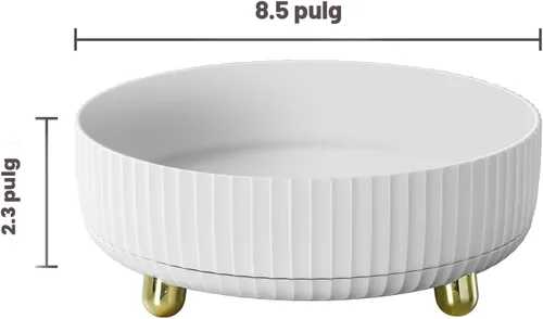 Vista 6 de funest Organizador de perfumes de maquillaje, rotación de 360 grados, Lazy Susan, estuche de almacenamiento de lociones para cosméticos, bandeja