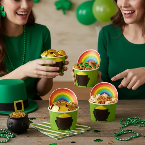 Vista 5 de Fun Express Olla de oro del Día de San Patricio desechables para aperitivos - 12