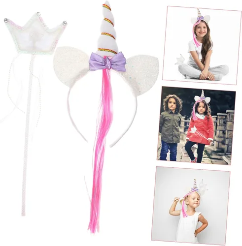 Vista 8 de Abaodam 1 Set Headband Photo Booth Costume Prop Party Hairband Hair Hoop Head Band Hoop Unicorn Angel Hairband