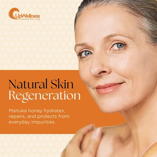 Vista 3 de UpWellness Manuka Miracle - Loción de miel de manuka 100% natural, crema de miel de manuka para una piel suave y radiante, formulada por médicos