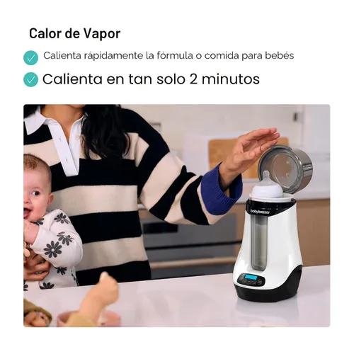 Vista 4 de Baby Brezza Calentador Inteligente de Biberones, Calentador de Leche Materna + Descongelador – Aplicación Gratuita - Diferentes Temperaturas