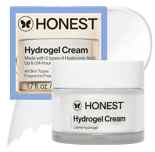 Vista 14 de Honest Beauty Mini crema de hidrogel con ácido hialurónico Crema de agua ligera e hidratante Suave para pieles sensibles, sin fragancia, vegana