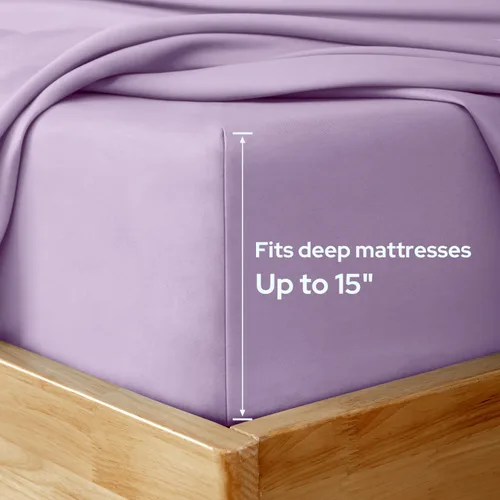 Vista 80 de HOMEIDEAS Sábanas de cama tamaño completo – Juego de 6 piezas (azul aguamarina) – Sábanas de ropa de cama de microfibra cepillada extra suave