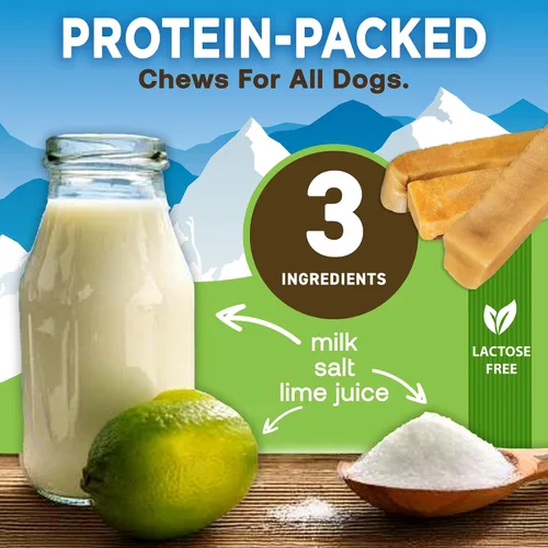 Vista 3 de EcoKind Premium Gold Yak Cheese Masticables para Perros del Himalaya, Premios para Perros de Raza Grande, Totalmente Natural, Alto en Proteínas