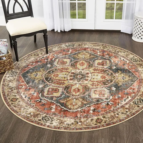 Vista 122 de SIILOOM Alfombra lavable de 2 x 3 pies, alfombra suave color taupe ceniza para entrada, tapete antideslizante para puerta de interior, tapete