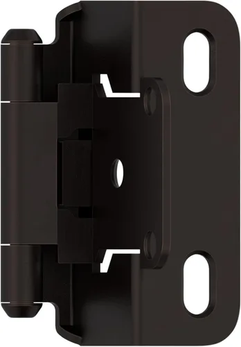 Vista 16 de Amerock BPR7540BB Bisagra de gabinete 1/2 pulg (13 mm) superpuesta de cierre automático de envoltura completa de latón pulido para puerta