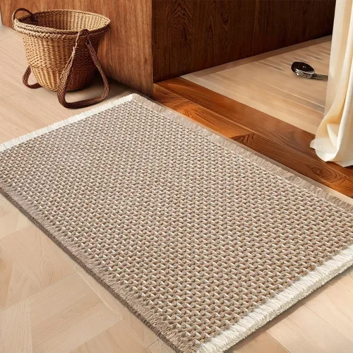 Vista 65 de IM HOME Tapete de baño de punto gofre, color caqui, de 24 x 17 pulgadas, tejido bohemio, moderno, absorbente, antideslizante, suave, lavable