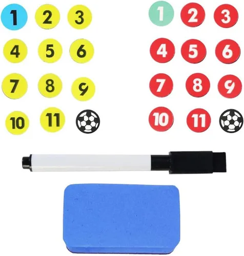 Vista 2 de Tabla de entrenamiento de fútbol, portapapeles para entrenadores de fútbol, kit de tablero magnético táctico, tablero de entrenador de estrategia