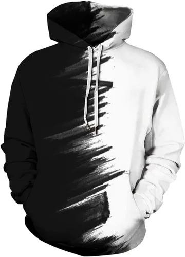 Vista 14 de Chaos World Sudadera con Capucha Novedosa para Hombre de Manga Larga con Estampado Gráfico Divertido en 3D Suéter Pullover 1 negro y rojo.