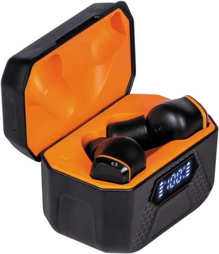 Vista 7 de Auriculares Klein Tools AESEB2 Elite Bluetooth para el lugar de trabajo, auriculares True Wireless, protección auditiva NRR 25 dB, tiempo