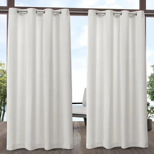 Vista 13 de Exclusive Home Aztec - Par de paneles de cortinas para interiores y exteriores con ojales, 54x96 pulgadas, Azure