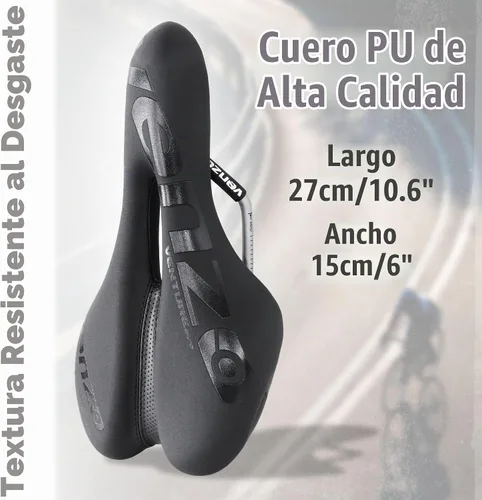 Vista 3 de Venzo Comfortable Saddle Bike Seat Soft & Durable Bicycle Seat for MTB, Road, Exercise, Trekking, Folding, Hybrid & Cruiser Bikes Breathable &