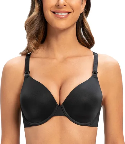 Vista 2 de MELENECA Brasier de lactancia materna de cobertura completa para mujer, soporte con aros, talla grande