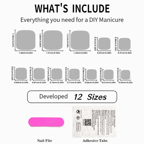 Vista 5 de Uñas postizas cuadradas rosadas brillantes a presión en los dedos de los pies, uñas cortas SWEKKE acrílicas para dedos de los pies, color rosa liso