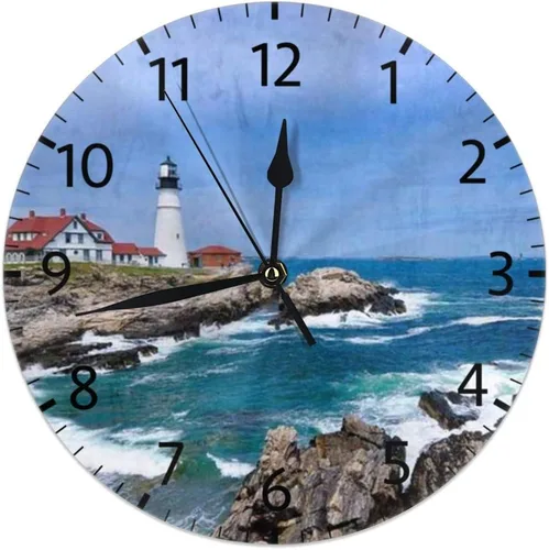 Vista 19 de Reloj de pared redondo 1776-2026, conmemorativo, silencioso, sin tictac, funciona con pilas, reloj de escritorio silencioso de cuarzo águila