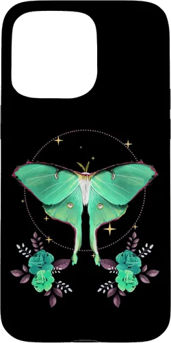 Vista 24 de Bonita funda con temática de Luna Moth Beautiful Butterfly Insect Lover para iPhone 15