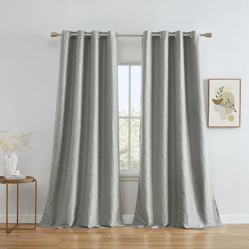 Vista 12 de HLC.ME Crawford - Paneles de cortina para tratamiento de ventanas, semitraslúcidos, para ventana de dormitorio y sala de estar, juego de 2 paneles