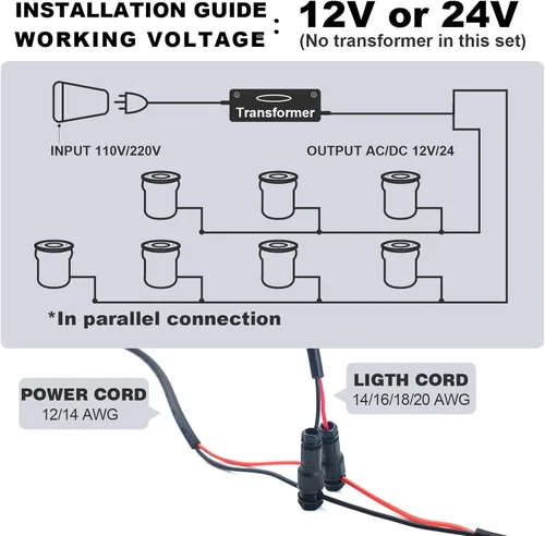 Vista 6 de Paquete de 4 luces LED de bajo voltaje de 3 W y 12 V, luz LED de paisaje impermeable IP67 luces de camino para exteriores, focos de árboles