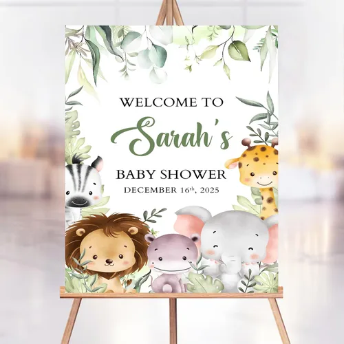 Vista 23 de Letrero de bienvenida personalizado de ciervo dorado para baby shower, decoración temática de bosque, decoración de fiesta de bebé, letrero