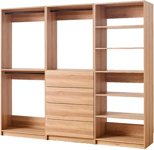 Vista 17 de Maykoosh Organizador de sistema de armario - Armario personalizable con vestidor de almacenamiento negro/modelo D 1 armario