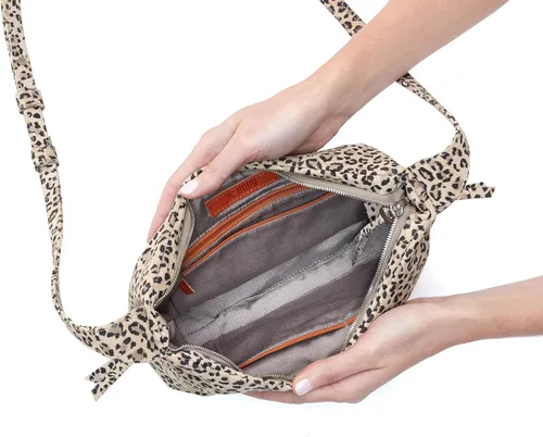 Vista 3 de HOBO Bandolera bonita para mujer, diseño de leopardo, talla única, Leopardo mini