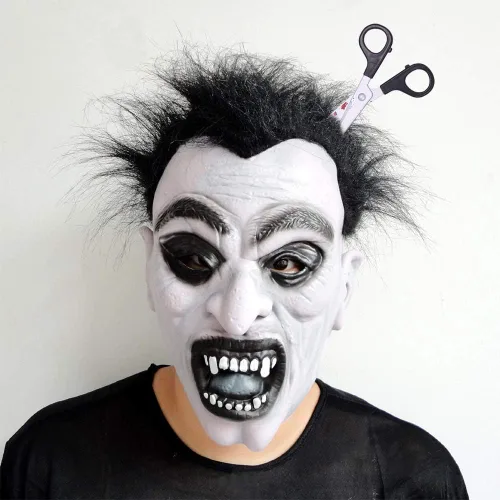 Vista 4 de Halloween Knife Scissors Syringe Headband Costume Accessory Bloody Cleaver Headband Funny Headwear Through Head