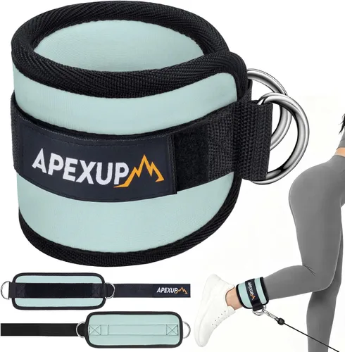 Vista 21 de APEXUP Correa de tobillo para máquina de cable, bandas de resistencia de tobillo, correas de tobillo de patada hacia atrás con cable para gimnasio