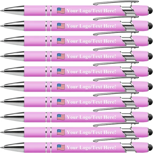 Vista 18 de Bolígrafos personalizados con lápiz capacitivo, bolígrafos personalizados impresos con tu logotipo o mensaje, ideales para regalos, promociones