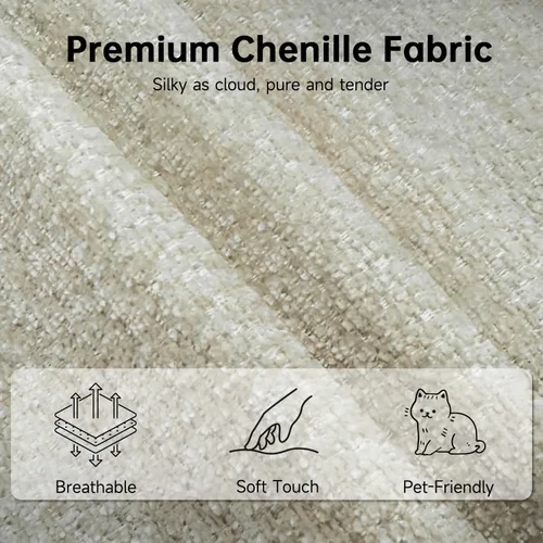 Vista 6 de Sofá modular de gran tamaño sin hueso de 150 pulgadas para sala de Beige