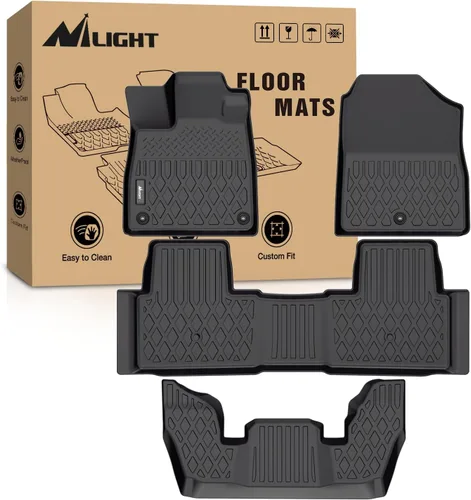 Vista 21 de Nilight Tapetes de piso TPE para Honda Odyssey 2011 2012 2013 2014 2015 2016 2017, para todo tipo de clima, forro de piso personalizado, resistente