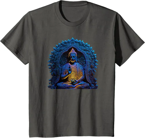 Vista 80 de Estatua de Buda Yoga Budismo Zen Buddhism Meditation T-Shirt Negro