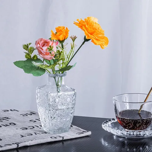 Vista 3 de Juego de jarrones de cristal, 24 jarrones pequeños para arreglos florales, bonito jarrón a granel para decoración de mesa de centro de mesa
