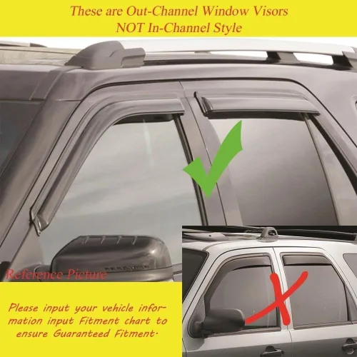 Vista 2 de Deflectores de ventana ahumados acrílicos para Hyundai Elantra 2011-2016