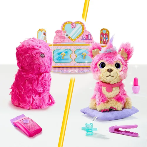 Vista 2 de Little Live Scruff-A-Luvs Cutie Cuts: Afeitar, revelar y estilizar, mascota de peluche rescatada - cachorro rosa