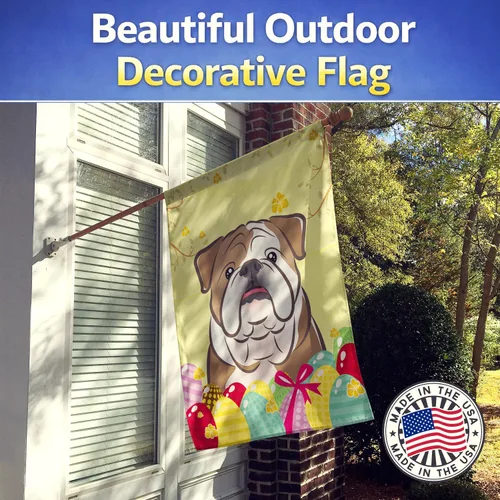 Vista 818 de Caroline's Treasures BB1923GF Bandera decorativa para jardín con diseño de Border Collie, para caza de huevos de Pascua, para jardín, jardín, patio