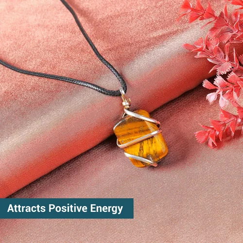 Vista 38 de PYOR Collar con colgante curativo de Reiki de cristal, gemas de buena suerte, prosperidad, riqueza, piedras preciosas naturales, collares de buena