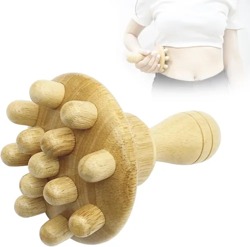 Vista 9 de Masajeador de celulitis de madera, herramienta de guasha corporal de madera para cuerpo Guasha Wood Stick Herramienta de masaje para drenaje