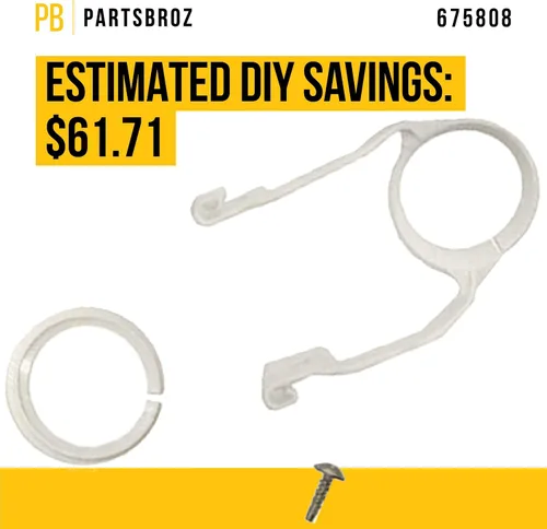 Vista 4 de PartsBroz Kit de brazo de pulverización medio 675808 – Compatible con lavavajillas Whirlpool Kenmore KitchenAid – Reemplaza 679719 AP3115182