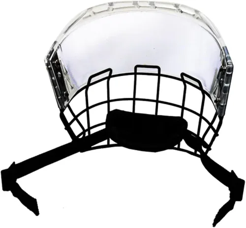 Vista 2 de TronX S920 Senior Full Hockey Casco Cage & Shield Clear Certificado Antiempañamiento y Antiarañazos Combo híbrido – Nuevo modelo 2025 actualizado