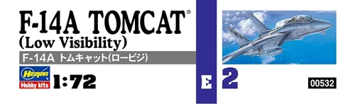 Vista 3 de Hasegawa 1:72 Escala F-14A Tomcat Low Model Kit
