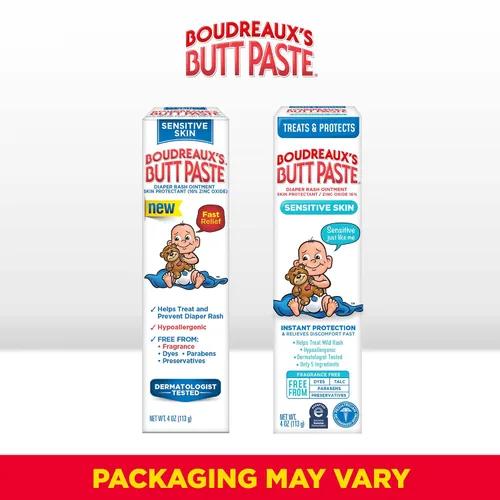 Vista 2 de Boudreaux's Butt Paste Ungüento para la erupción del pañal de la piel sensible, tubo