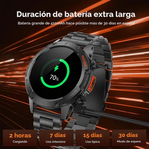 Vista 4 de Relojes inteligentes para hombres, reloj inteligente militar resistente
