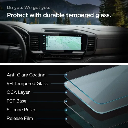 Vista 3 de Spigen GlasTR Slim - Protector de pantalla para Silverado/Sierra 13.4